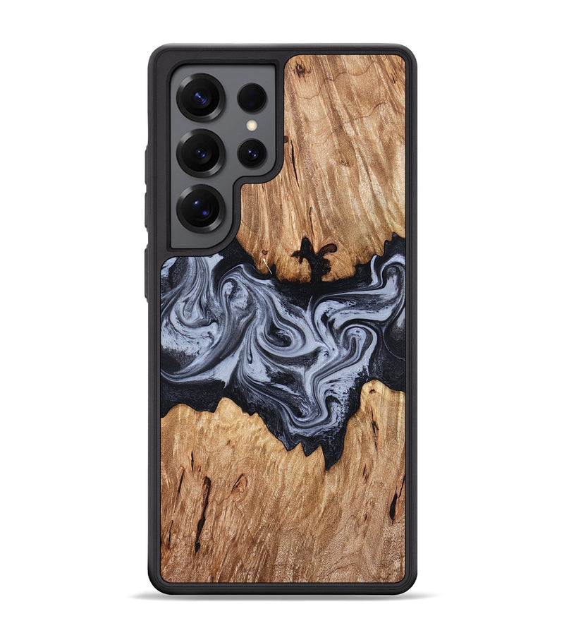 Galaxy S25 Ultra Wood Phone Case - Shelly (Black & White, 828306)