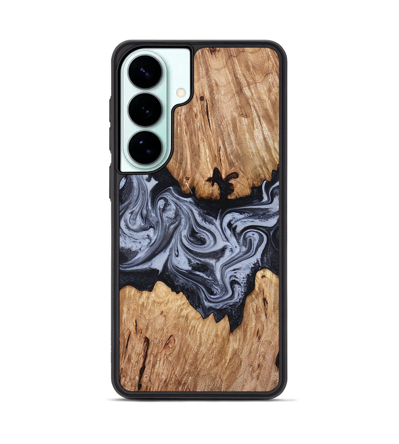 Galaxy S26 Plus Wood Phone Case - Shelly (Black & White, 828306)