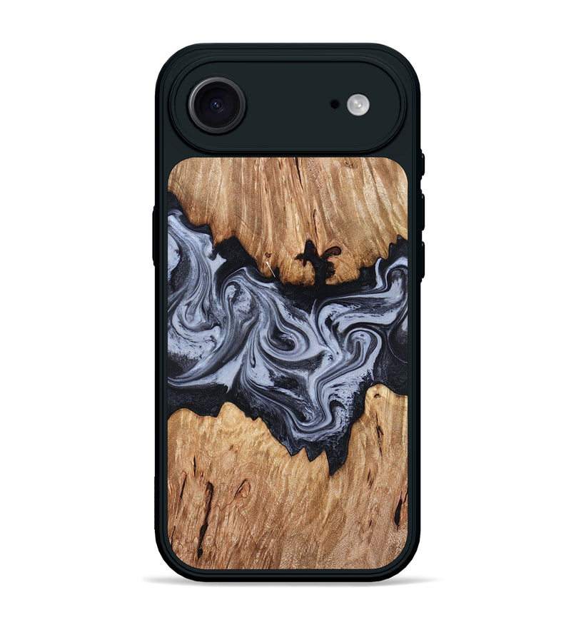 iPhone 17 Air Wood Phone Case - Shelly (Black & White, 828306)