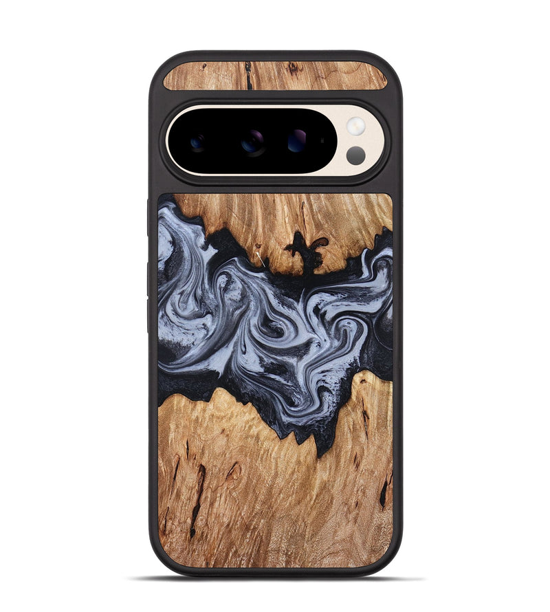 Pixel 10 Wood Phone Case - Shelly (Black & White, 828306)