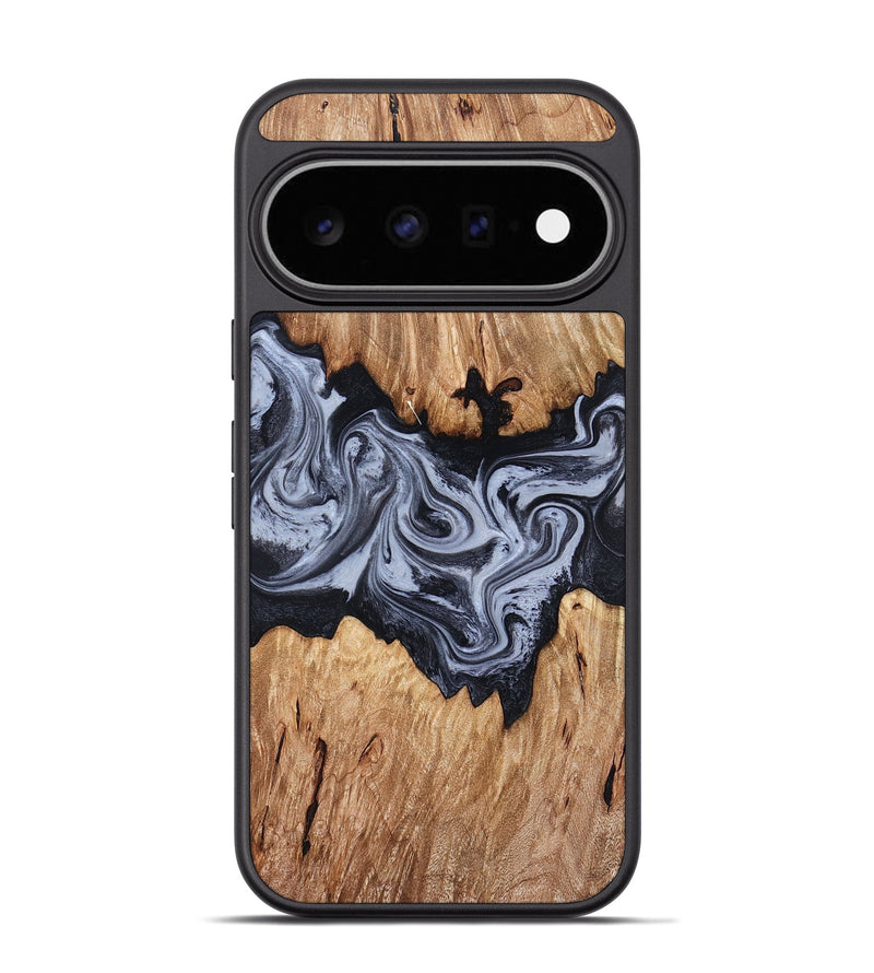 Pixel 11 Pro Wood Phone Case - Shelly (Black & White, 828306)