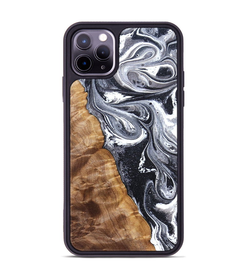 iPhone 11 Pro Max Wood Phone Case - Mustafa (Black & White, 828307)