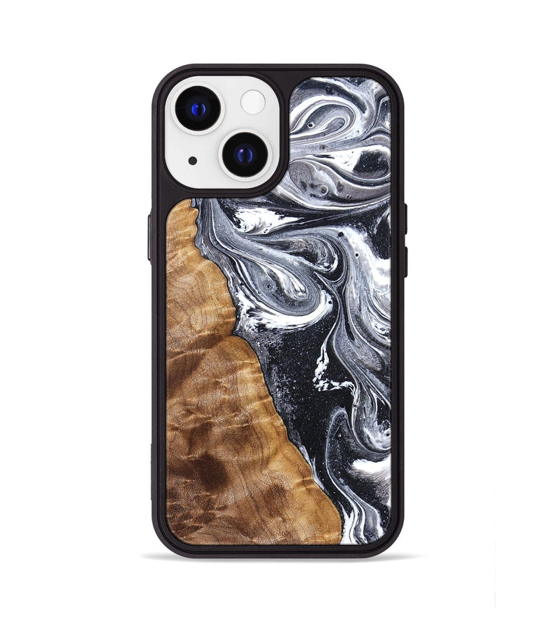 iPhone 13 Wood Phone Case - Mustafa (Black & White, 828307)