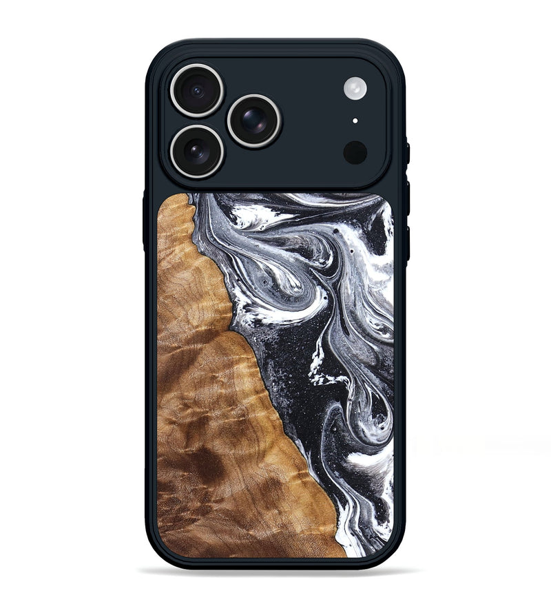 iPhone 17 Pro Max Wood Phone Case - Mustafa (Black & White, 828307)