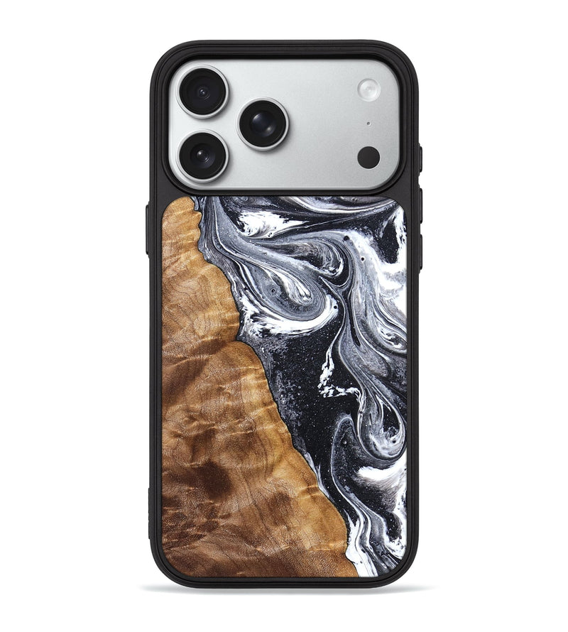 iPhone 18 Pro Max Wood Phone Case - Mustafa (Black & White, 828307)