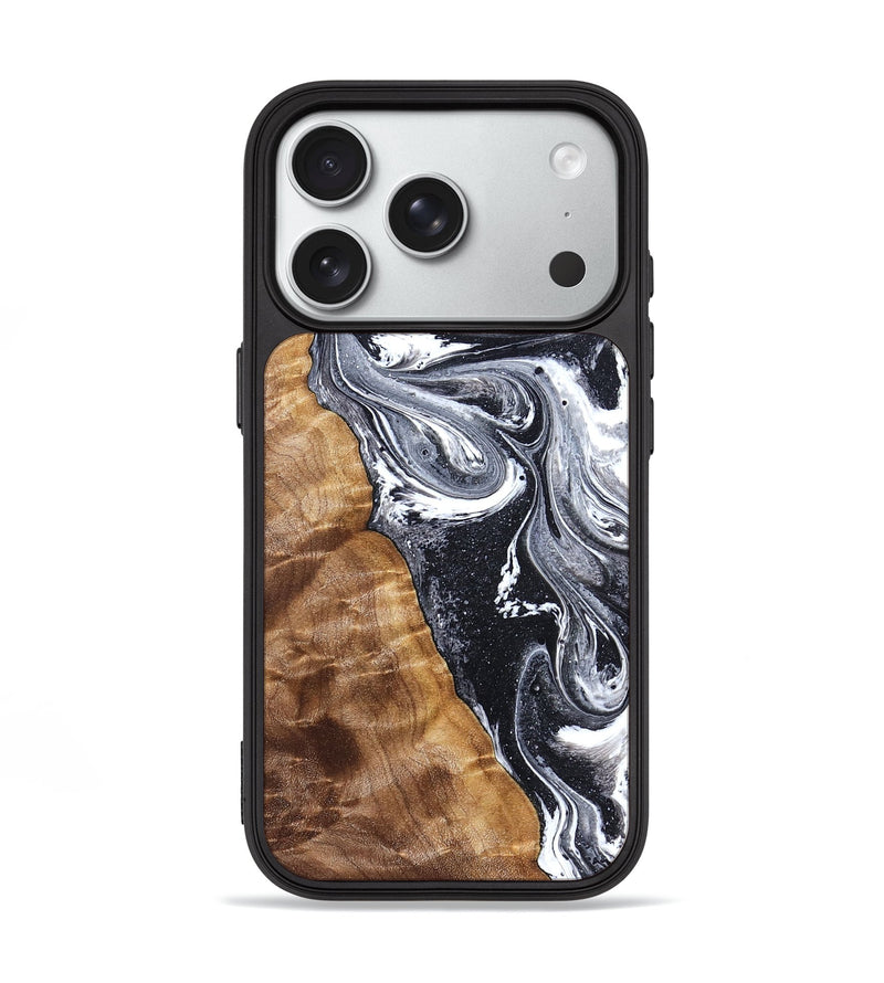 iPhone 18 Pro Wood Phone Case - Mustafa (Black & White, 828307)