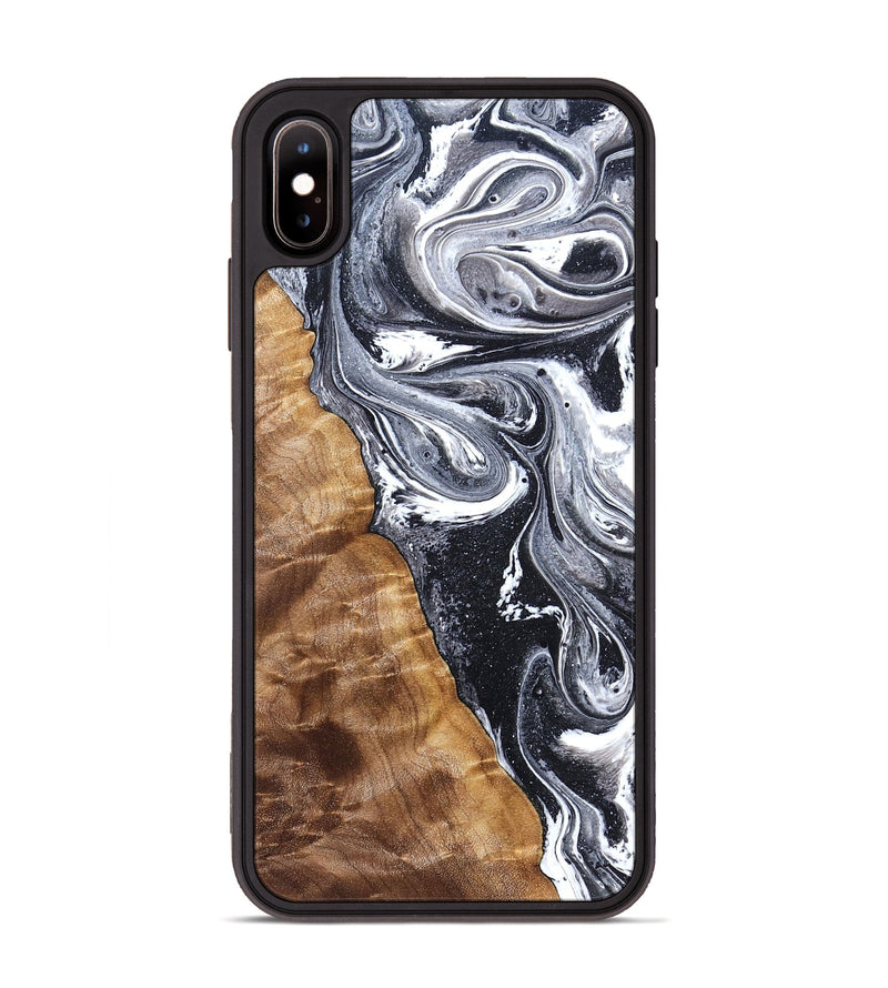iPhone Xs Max Wood Phone Case - Mustafa (Black & White, 828307)