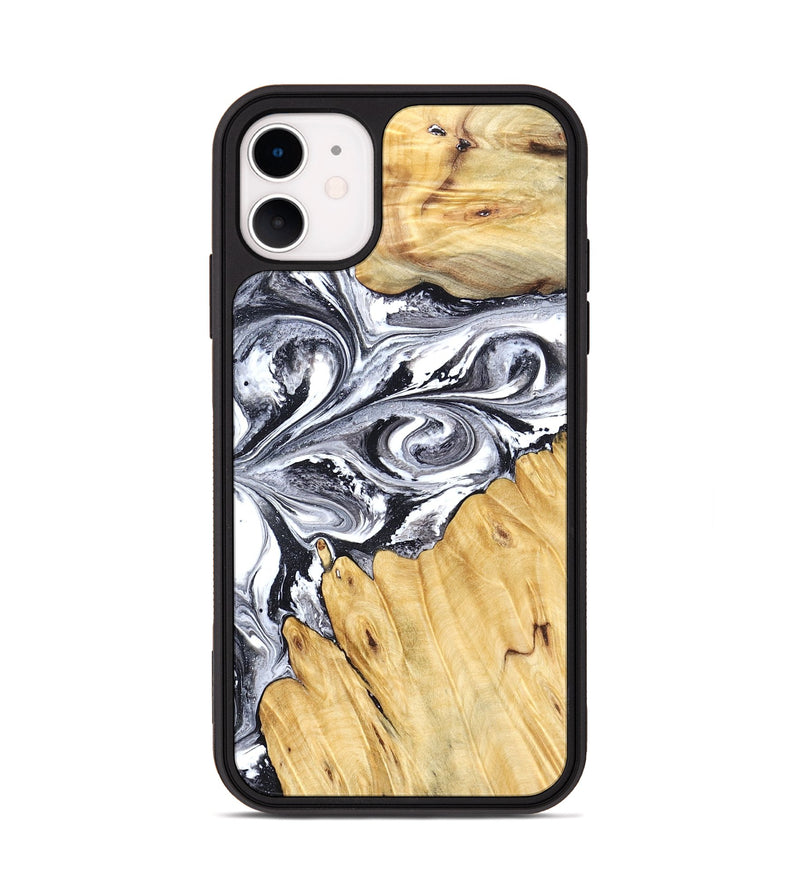iPhone 11 Wood Phone Case - Starr (Black & White, 828308)