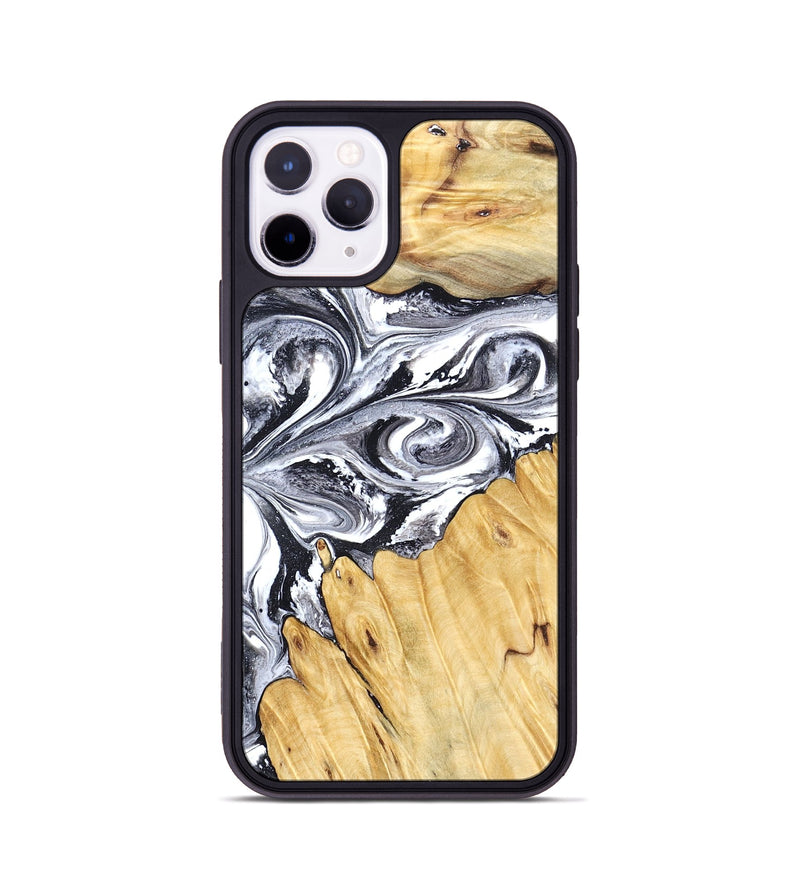 iPhone 11 Pro Wood Phone Case - Starr (Black & White, 828308)