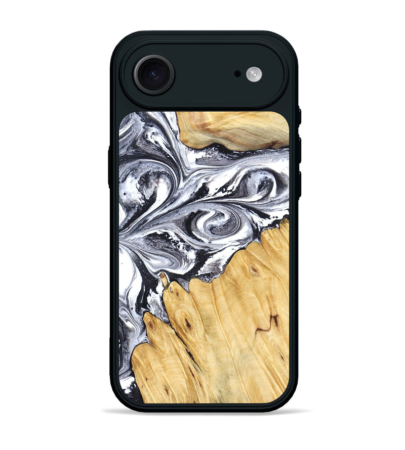 iPhone 17 Air Wood Phone Case - Starr (Black & White, 828308)