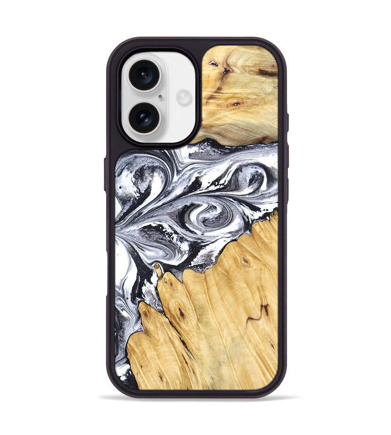 iPhone 17 Wood Phone Case - Starr (Black & White, 828308)