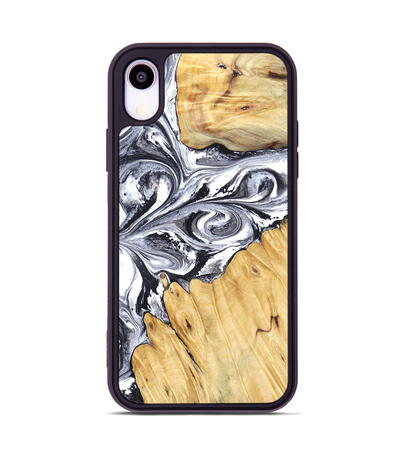 iPhone Xr Wood Phone Case - Starr (Black & White, 828308)