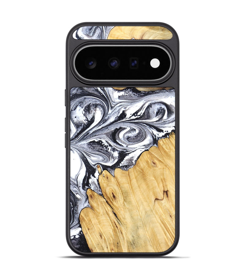 Pixel 11 Pro Wood Phone Case - Starr (Black & White, 828308)