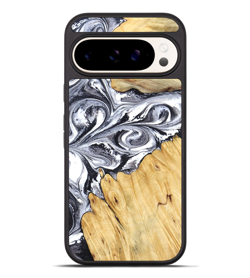 Pixel 9 Pro XL Wood Phone Case - Starr (Black & White, 828308)