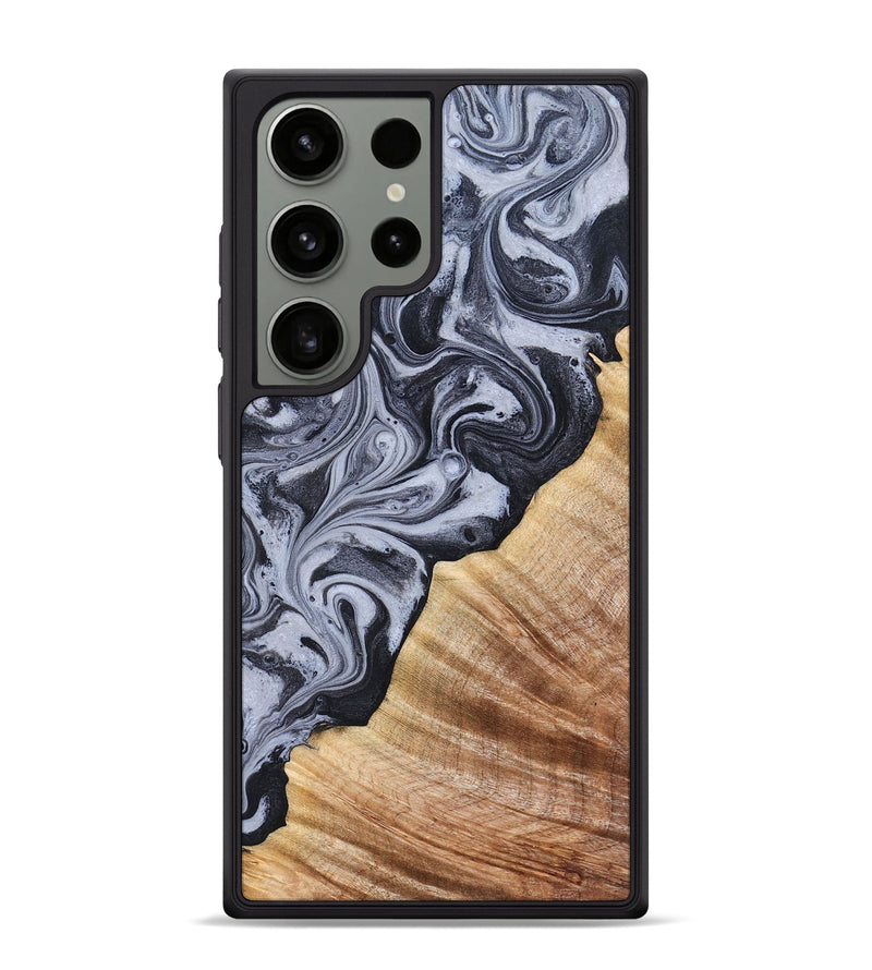 Galaxy S24 Ultra Wood Phone Case - Marvel (Black & White, 828309)