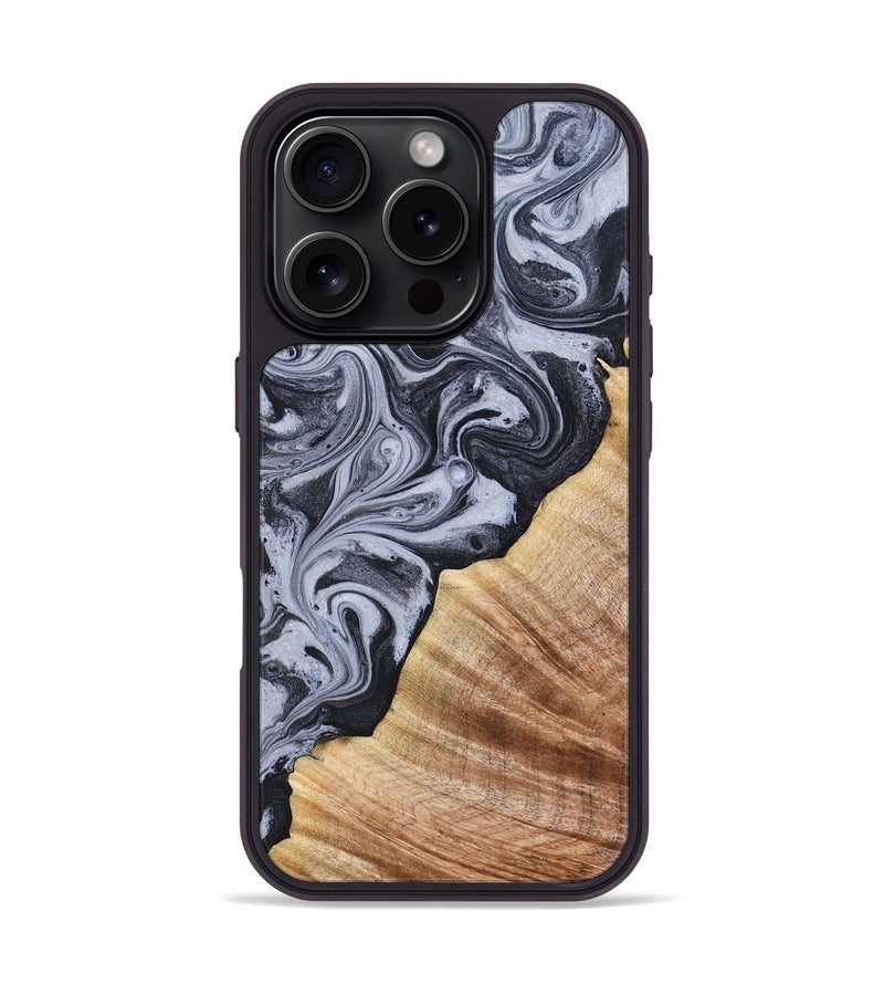 iPhone 16 Pro Wood Phone Case - Marvel (Black & White, 828309)
