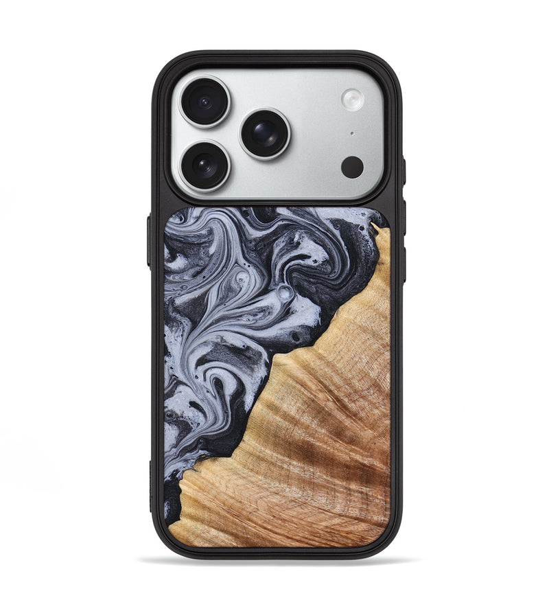 iPhone 18 Pro Wood Phone Case - Marvel (Black & White, 828309)