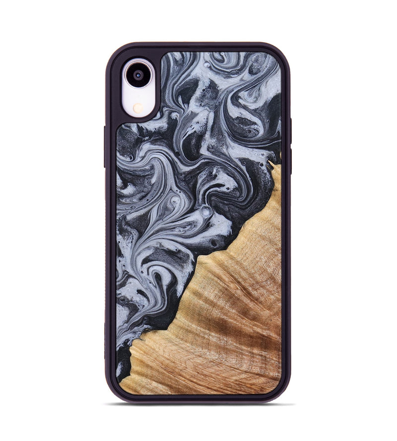 iPhone Xr Wood Phone Case - Marvel (Black & White, 828309)
