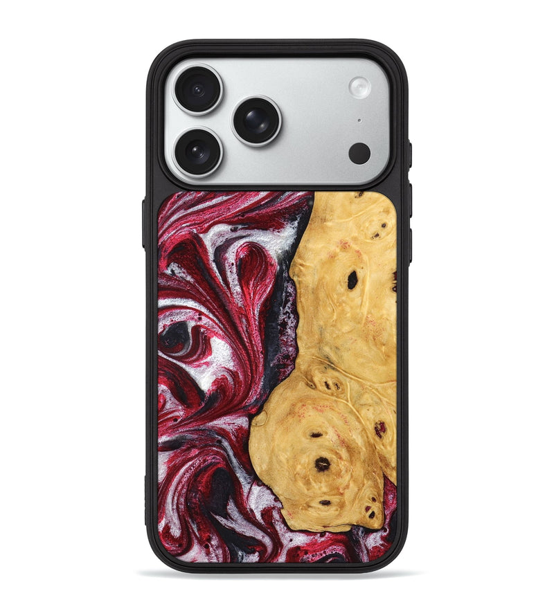iPhone 18 Pro Max Wood Phone Case - Foster (Red, 828311)