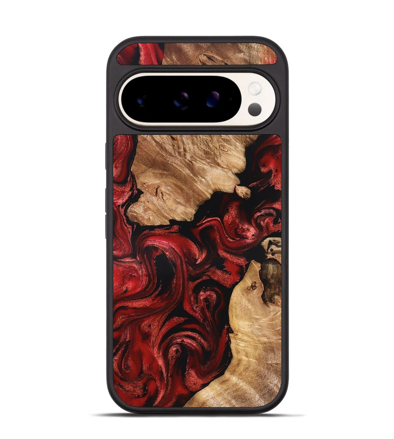 Pixel 9 Wood Phone Case - Hana (Red, 828312)