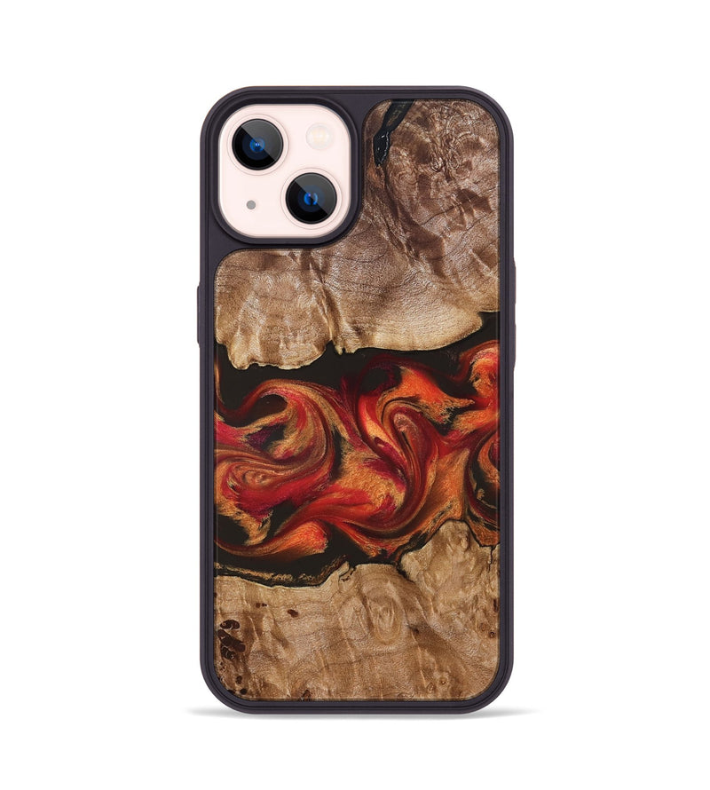 iPhone 14 Wood Phone Case - Ashlynn (Red, 828314)