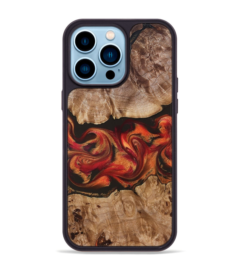 iPhone 14 Pro Max Wood Phone Case - Ashlynn (Red, 828314)