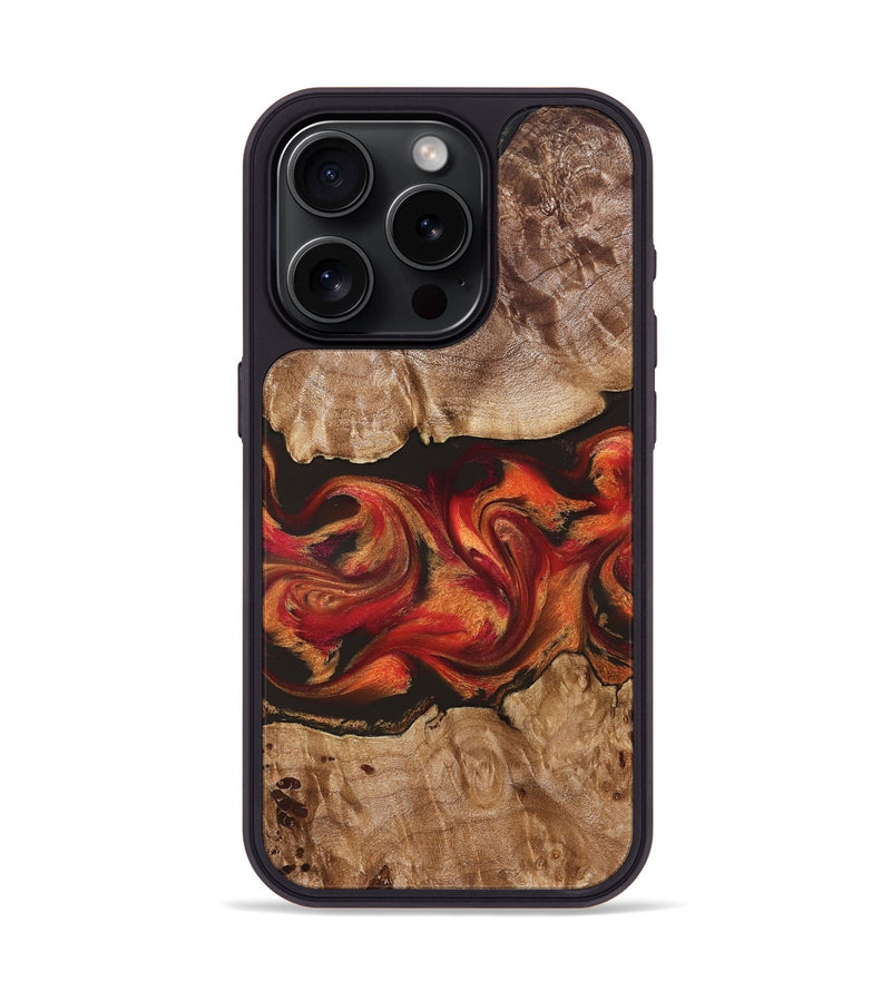 iPhone 15 Pro Wood Phone Case - Ashlynn (Red, 828314)
