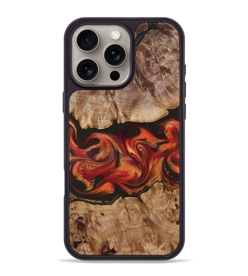iPhone 16 Pro Max Wood Phone Case - Ashlynn (Red, 828314)
