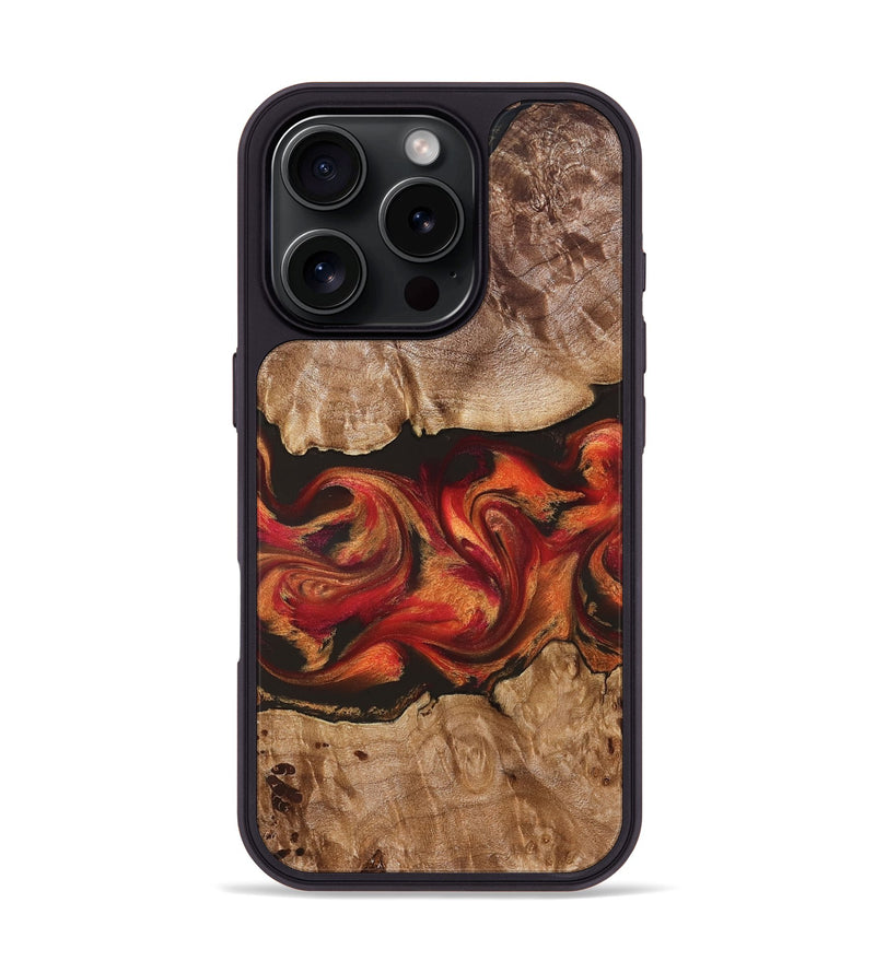 iPhone 16 Pro Wood Phone Case - Ashlynn (Red, 828314)