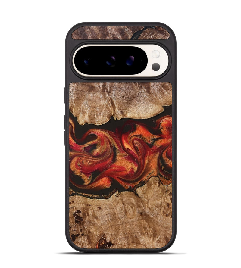 Pixel 9 Wood Phone Case - Ashlynn (Red, 828314)
