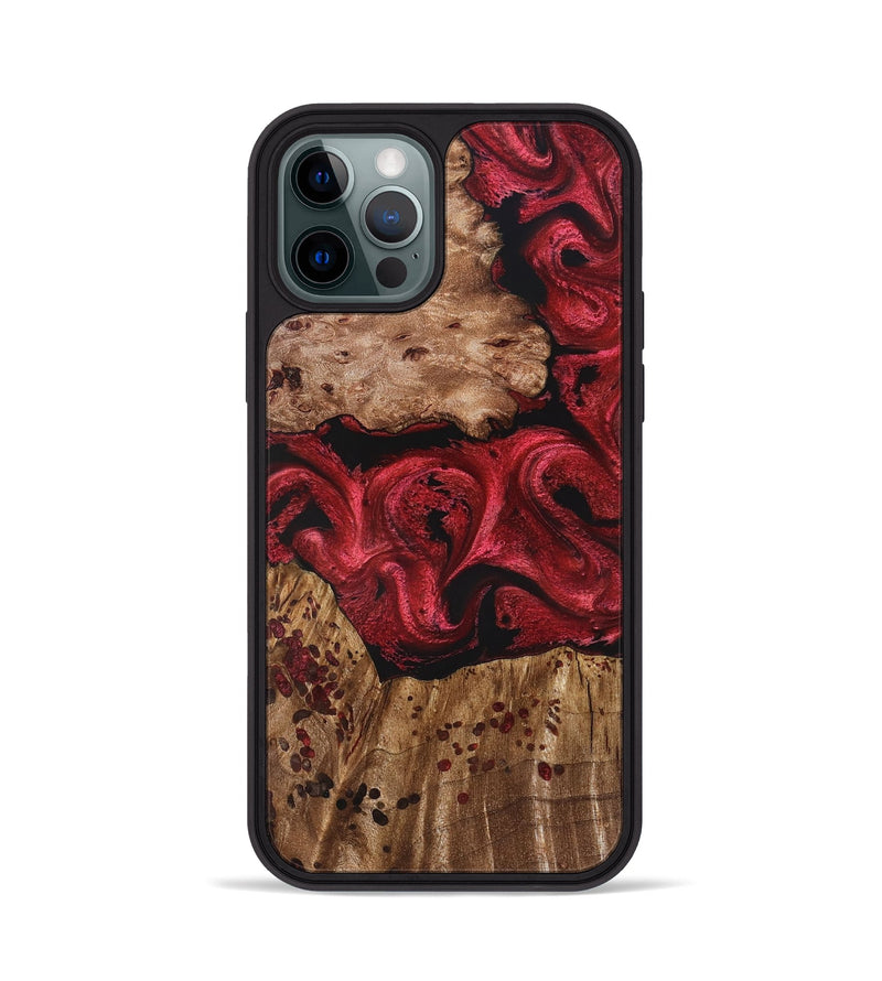iPhone 12 Pro Wood Phone Case - Leilani (Red, 828320)