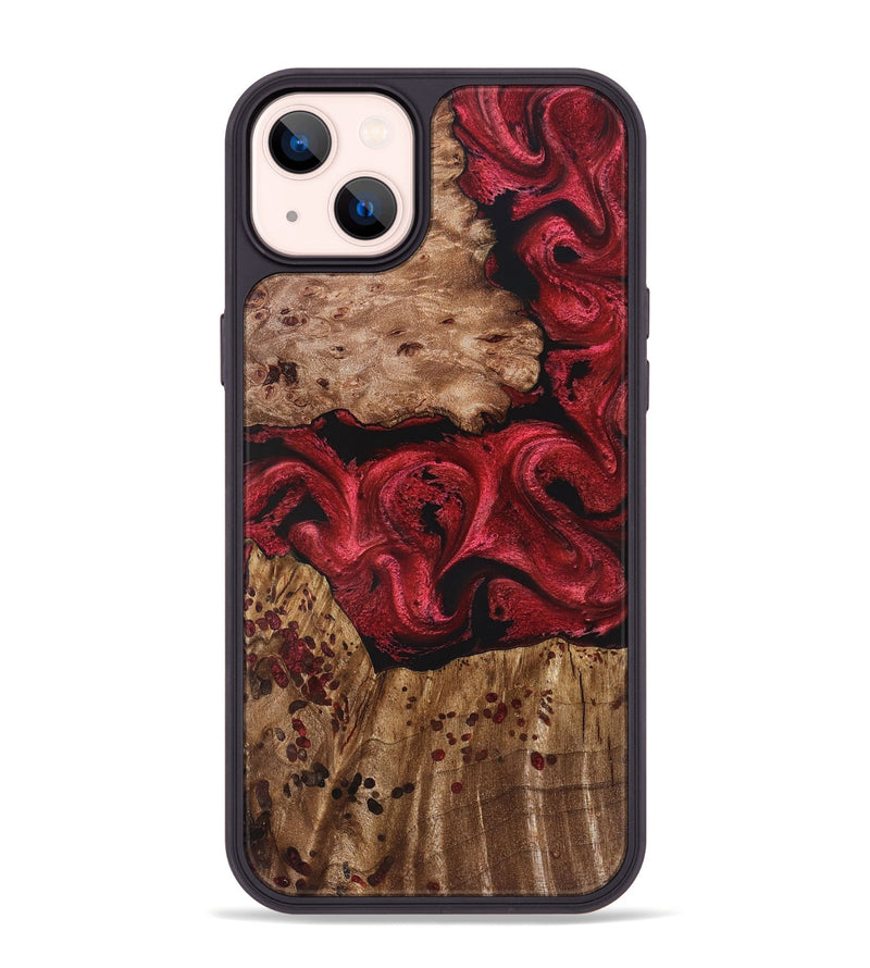 iPhone 14 Plus Wood Phone Case - Leilani (Red, 828320)