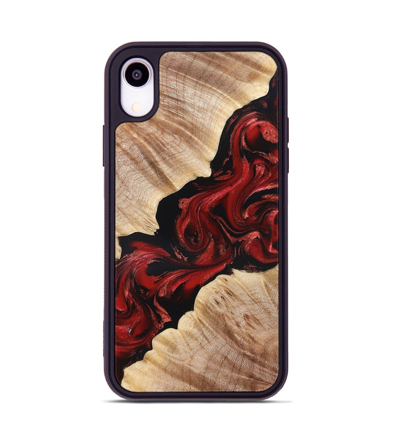 iPhone Xr Wood Phone Case - Mellie (Red, 828322)