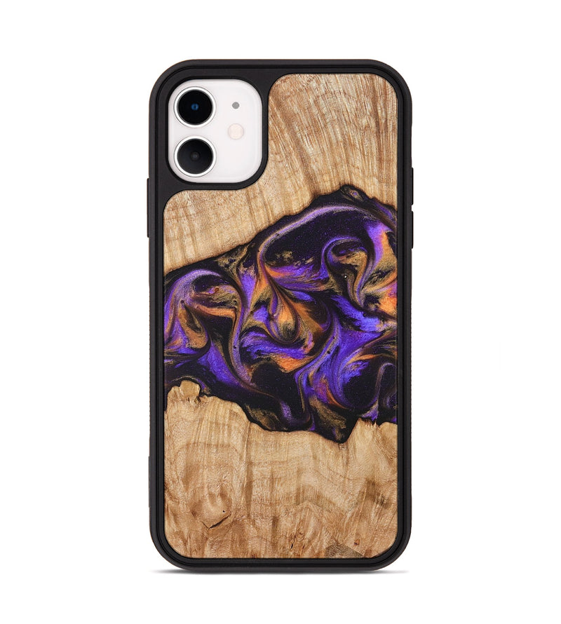 iPhone 11 Wood Phone Case - Valery (Purple, 828323)
