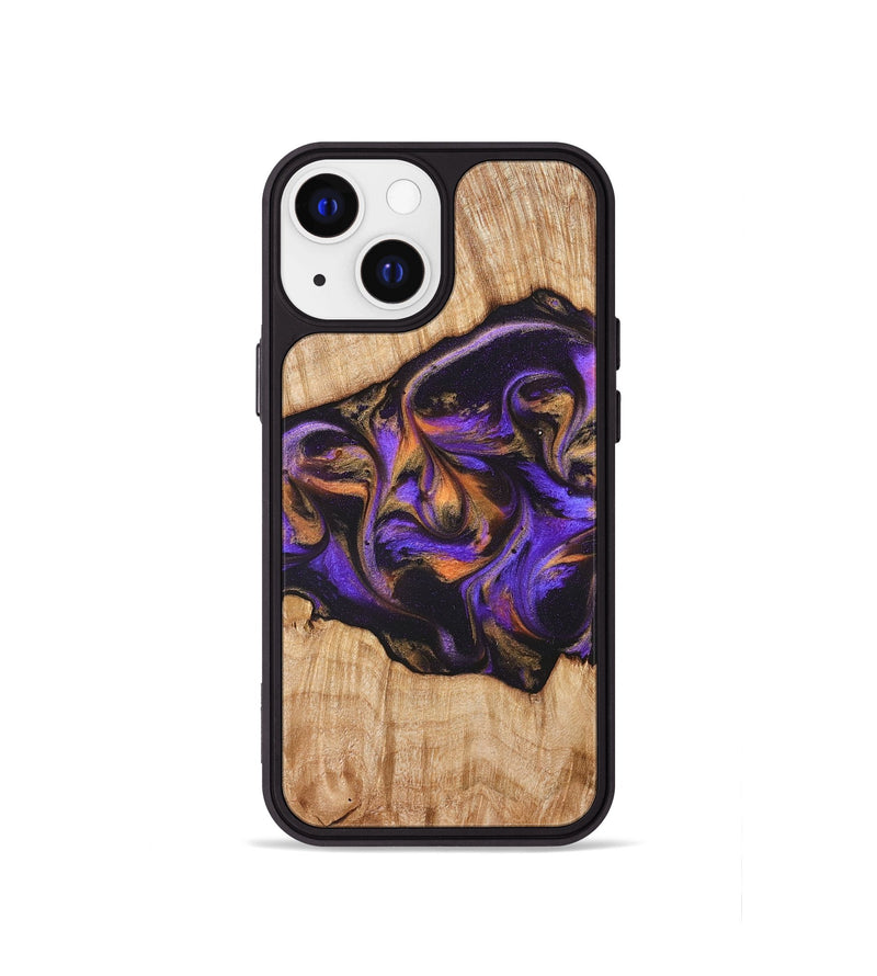 iPhone 13 mini Wood Phone Case - Valery (Purple, 828323)