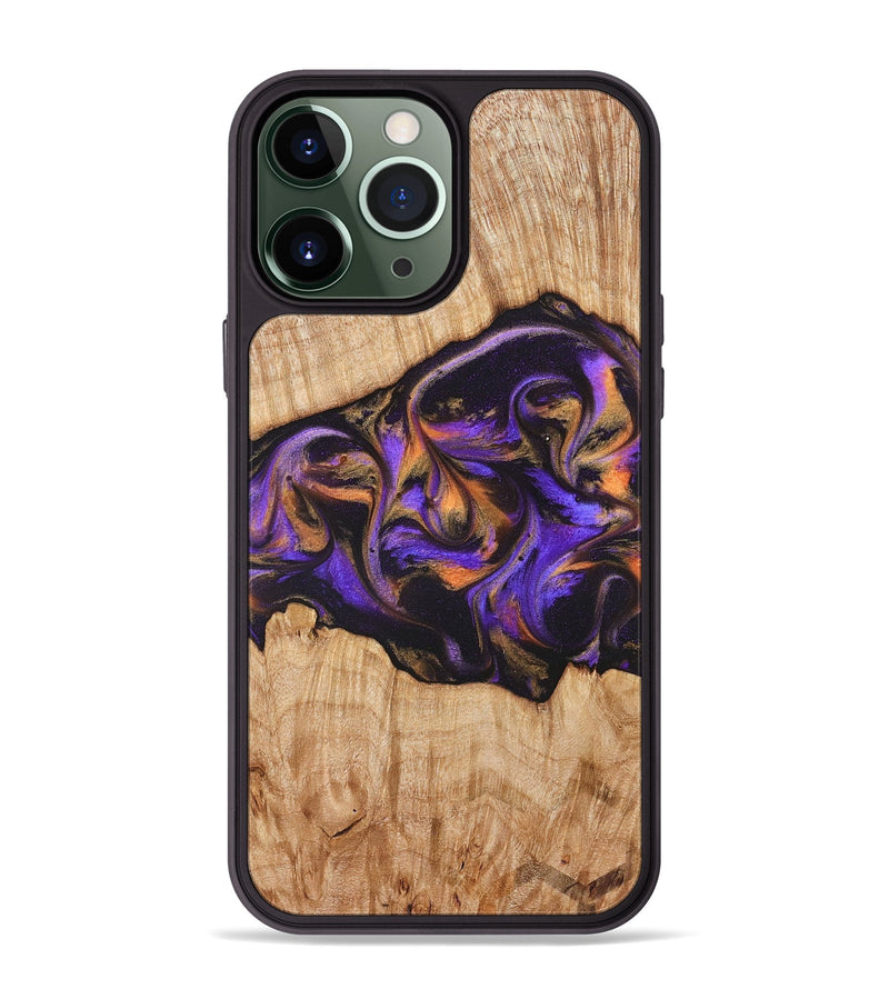 iPhone 13 Pro Max Wood Phone Case - Valery (Purple, 828323)