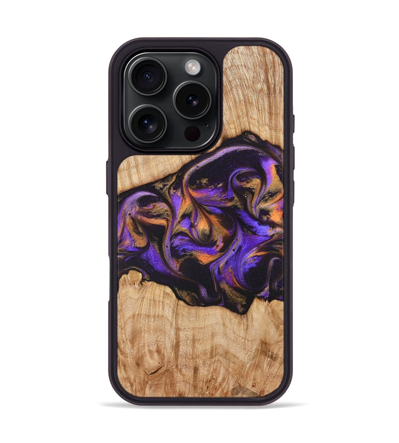 iPhone 16 Pro Wood Phone Case - Valery (Purple, 828323)