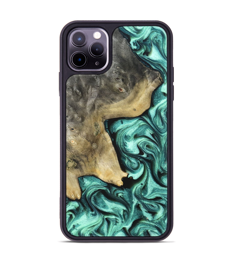 iPhone 11 Pro Max Wood Phone Case - Nikita (Green, 828324)