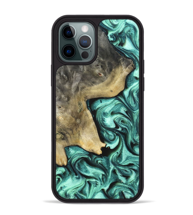iPhone 12 Pro Max Wood Phone Case - Nikita (Green, 828324)