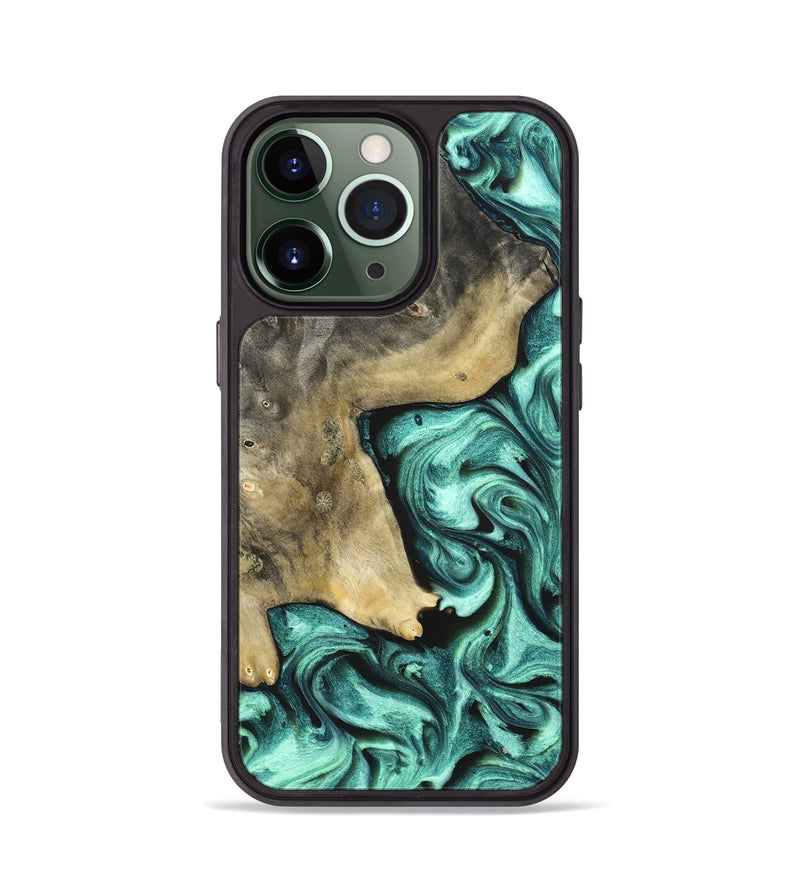 iPhone 13 Pro Wood Phone Case - Nikita (Green, 828324)