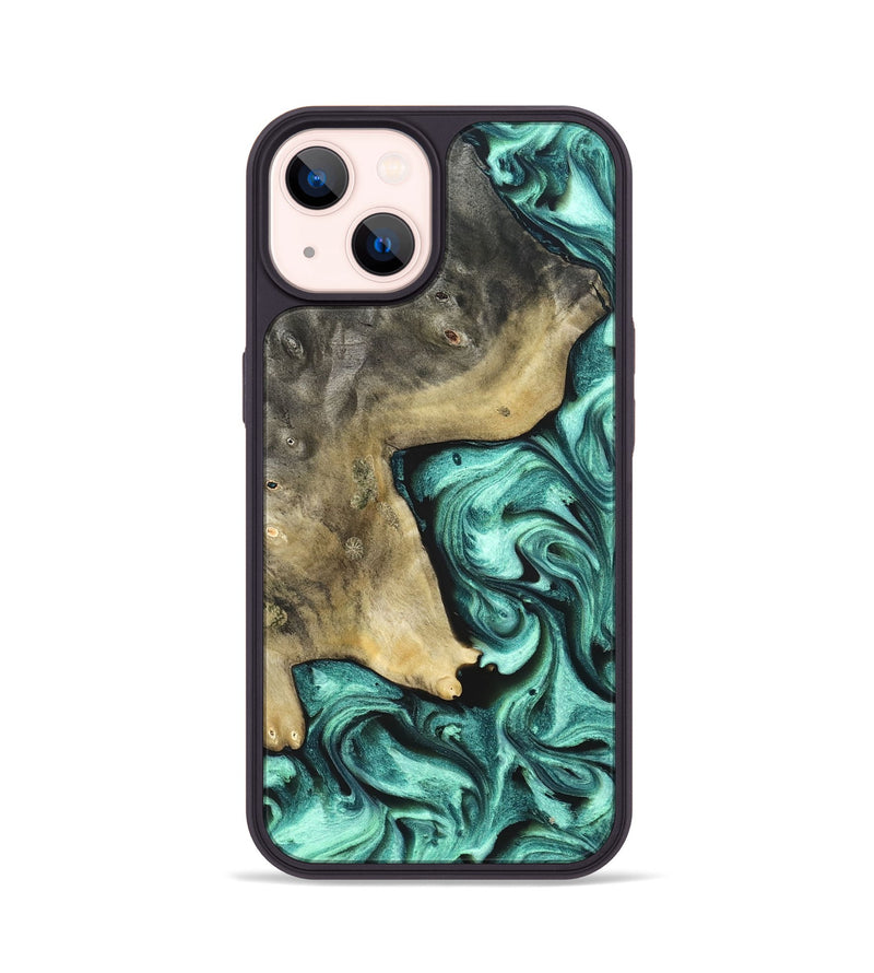 iPhone 14 Wood Phone Case - Nikita (Green, 828324)