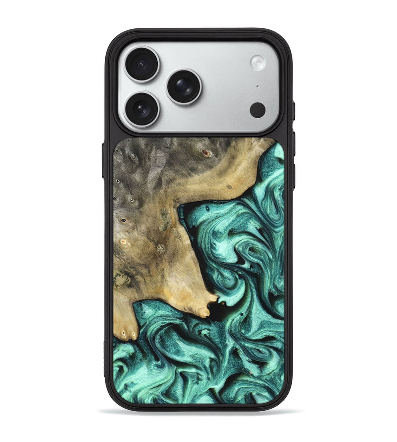 iPhone 18 Pro Max Wood Phone Case - Nikita (Green, 828324)