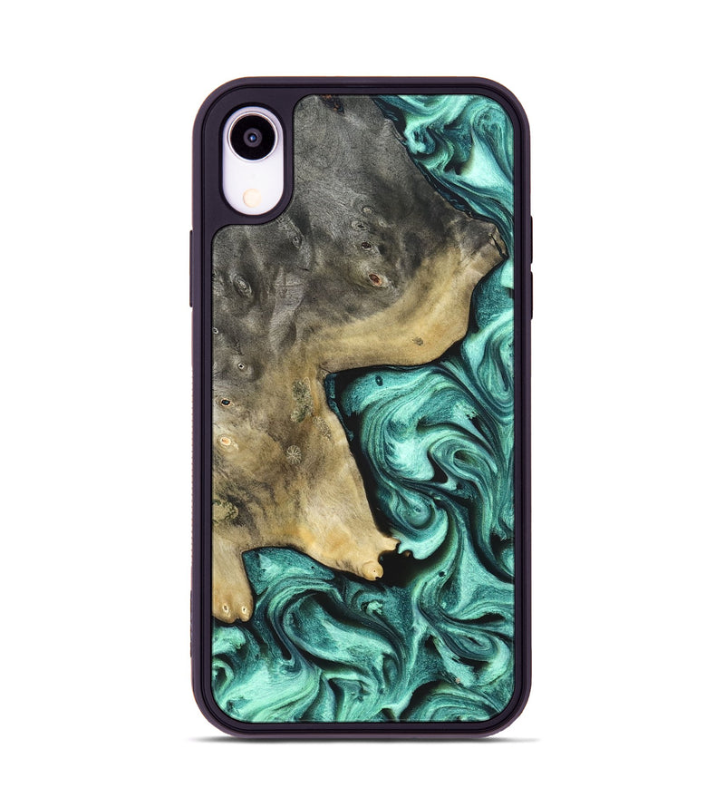 iPhone Xr Wood Phone Case - Nikita (Green, 828324)