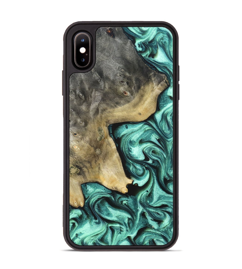 iPhone Xs Max Wood Phone Case - Nikita (Green, 828324)