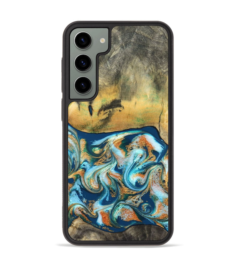 Galaxy S23 Plus Wood Phone Case - Walton (Teal & Gold, 828333)