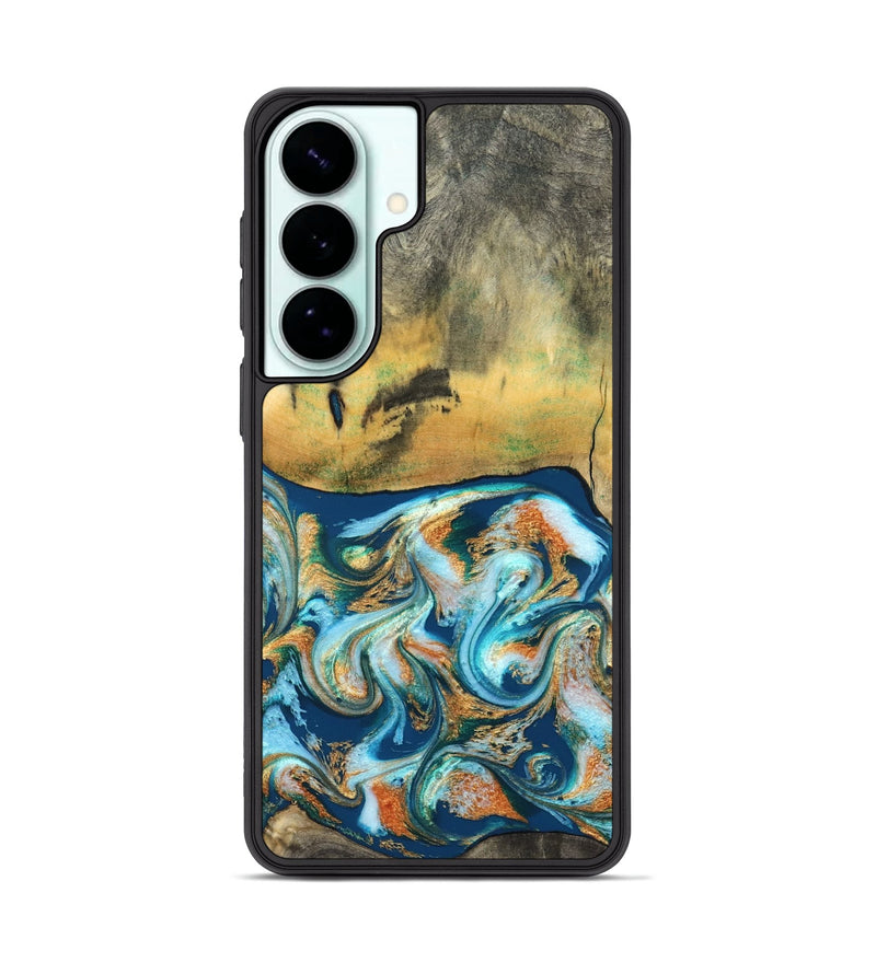 Galaxy S26 Plus Wood Phone Case - Walton (Teal & Gold, 828333)