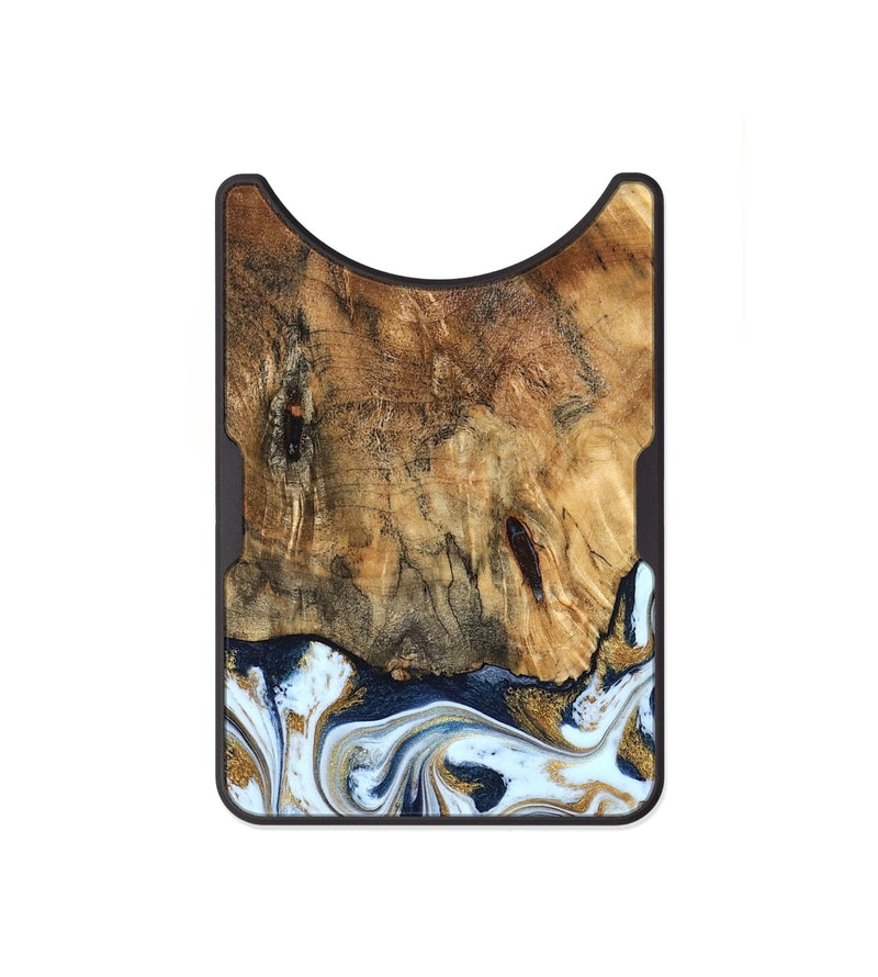 Alloy Wood Wallet - Marci (Teal & Gold, 828336)