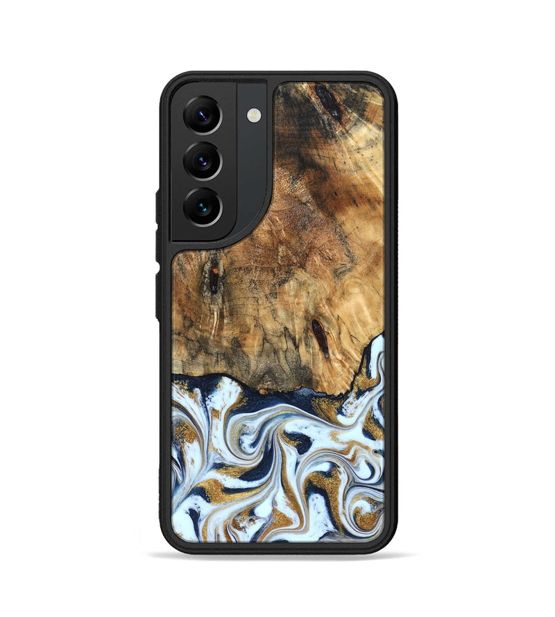 Galaxy S22 Wood Phone Case - Marci (Teal & Gold, 828336)