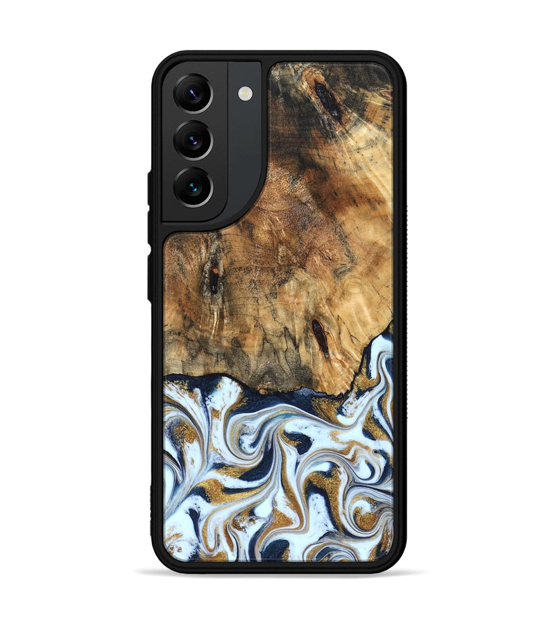 Galaxy S22 Plus Wood Phone Case - Marci (Teal & Gold, 828336)