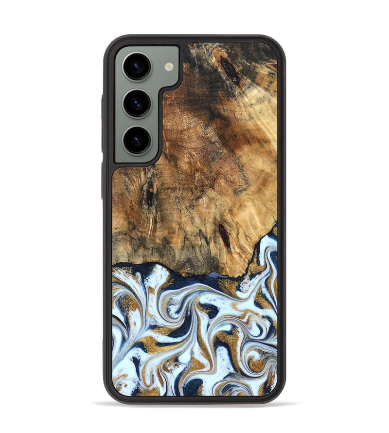 Galaxy S23 Plus Wood Phone Case - Marci (Teal & Gold, 828336)